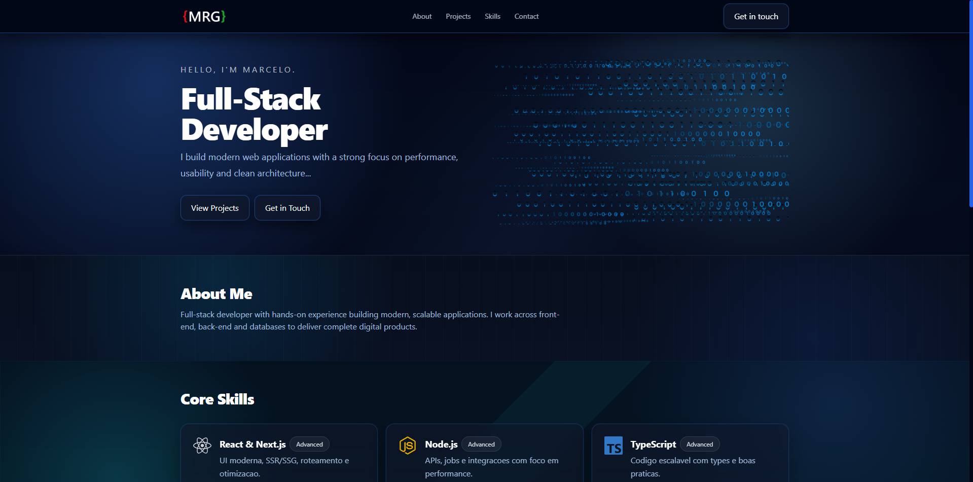 Full-Stack Portfolio & Admin Dashboard